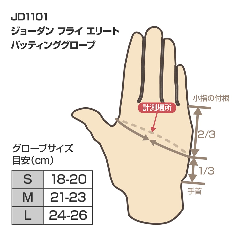 ジョーダン 野球 バッティング用手袋 フライ エリート BG バッティング 