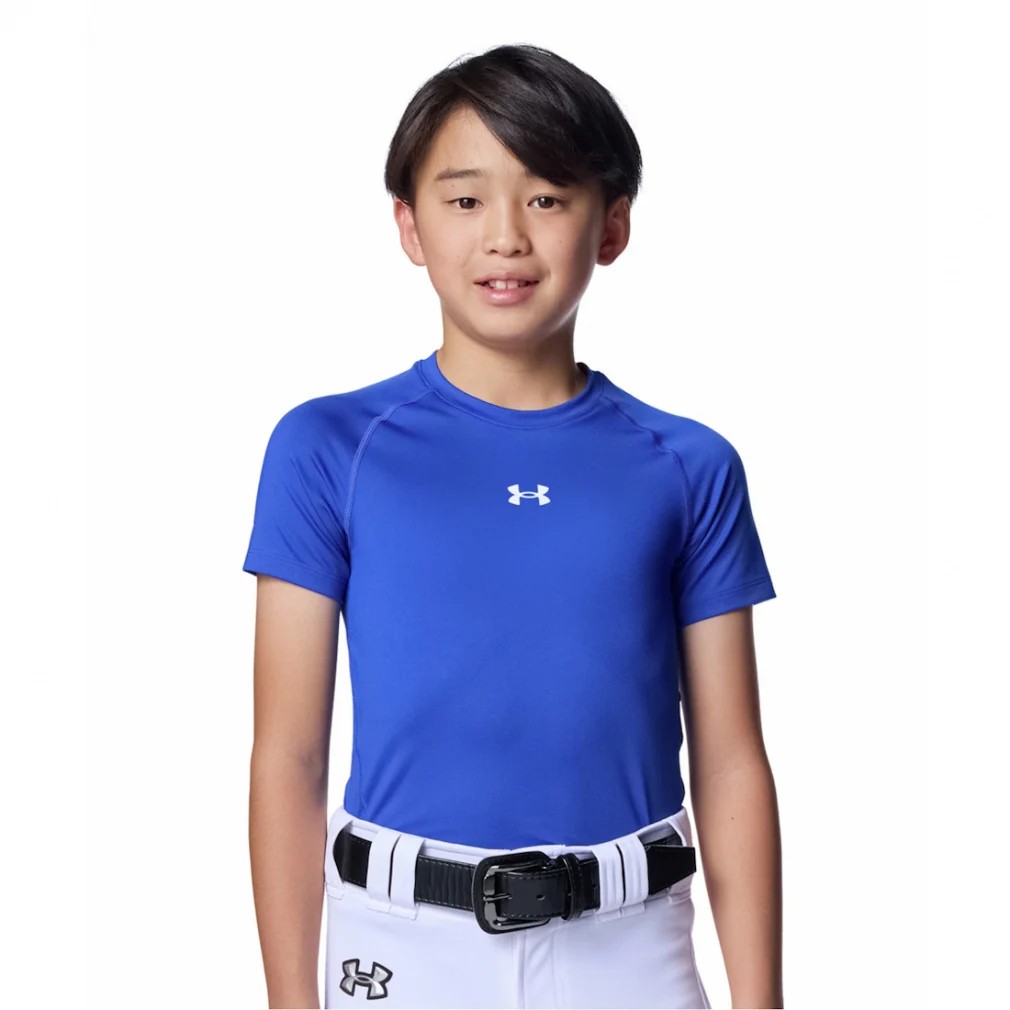 UAヒートギア コンフォート フィッティド ショートスリーブ クルーネック シャツ
