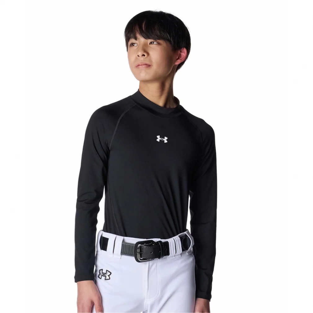 UAヒートギア コンフォート フィッティド ロングスリーブ モックネック シャツ
