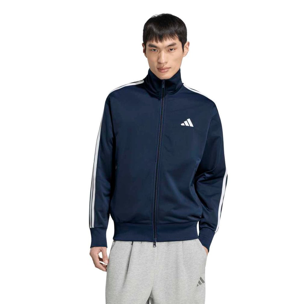 スタジアム トリコット ルーズフィット トラックトップ ジャージ adidas (アディダス) ネイビー