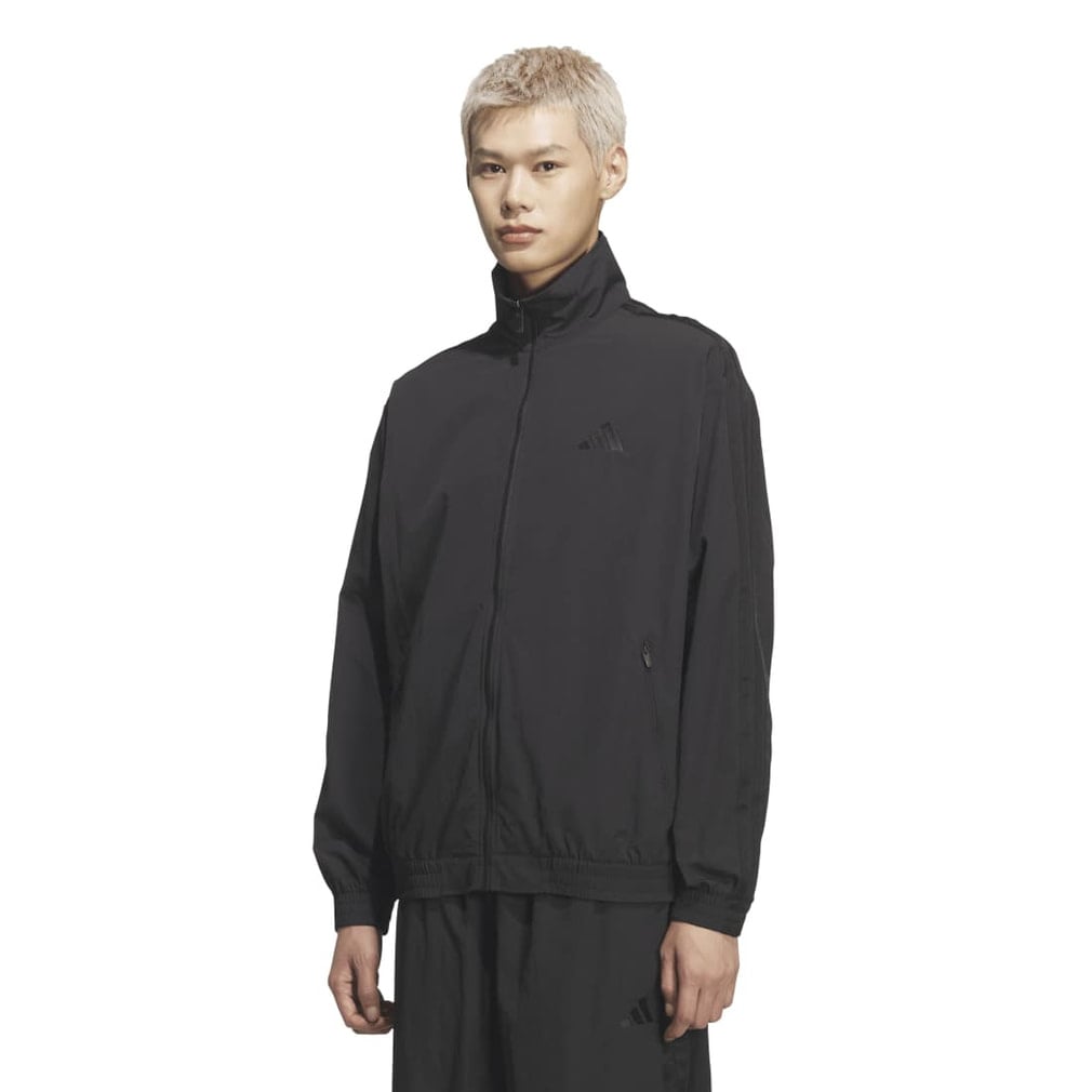 スタジアム ライト ツイル ルーズフィット トラックジャケット adidas (アディダス) ブラック