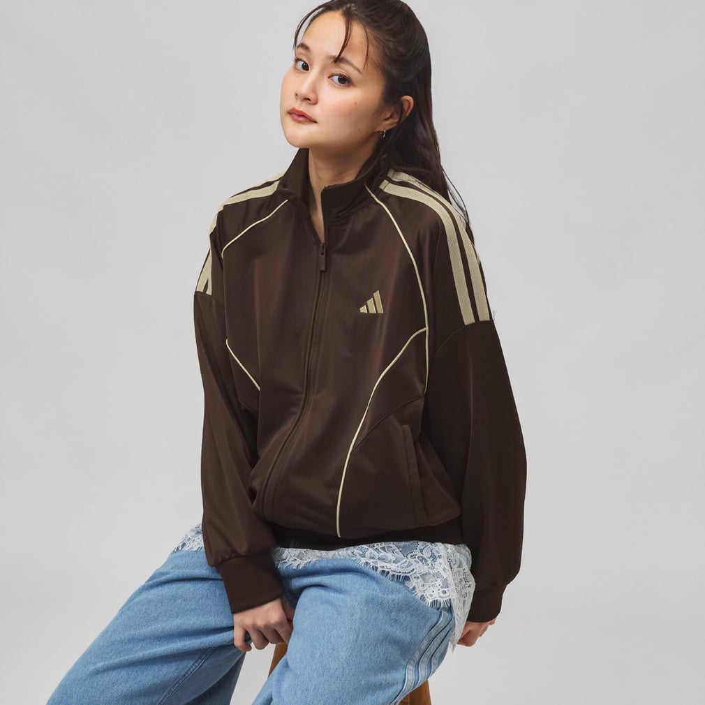 スタジアム トリコット トラックトップ adidas (アディダス) ブラウン