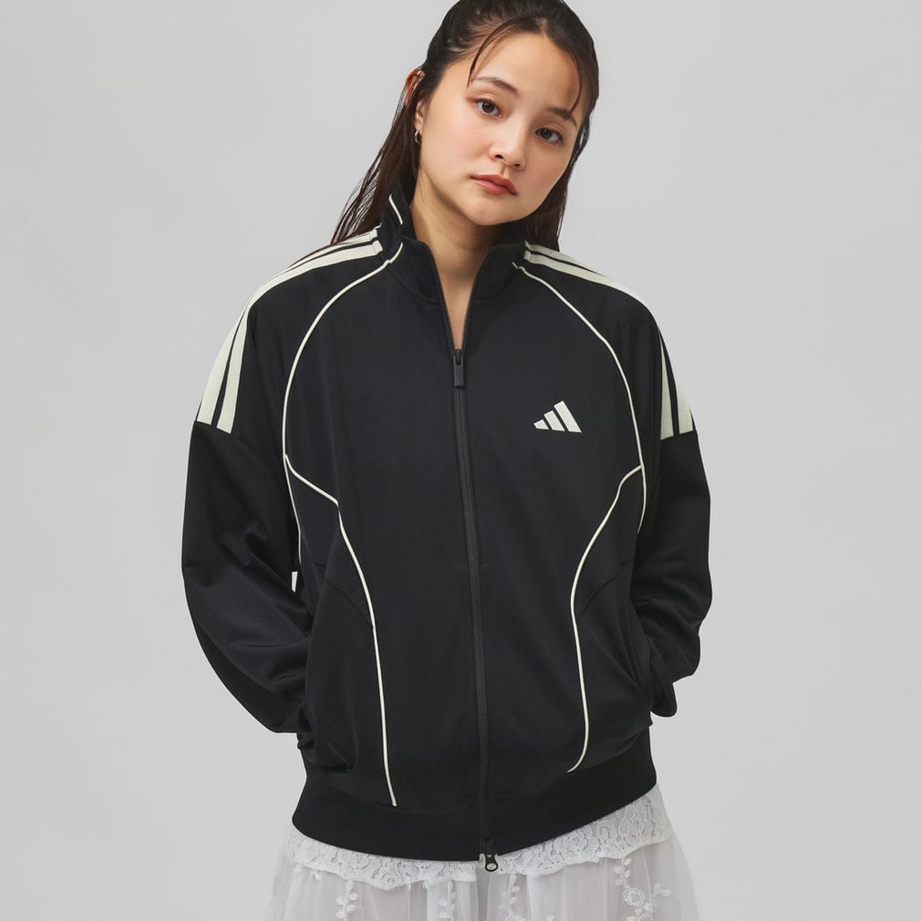 スタジアム トリコット トラックトップ adidas (アディダス) ブラック