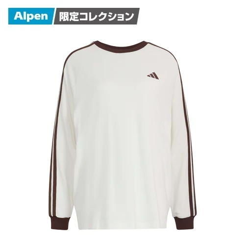 LUXFLOW ALPHA ワッフル 長袖 Tシャツ ｵﾌﾎﾜｲﾄ/ｼｬﾄﾞｰﾌﾞﾗｳﾝ