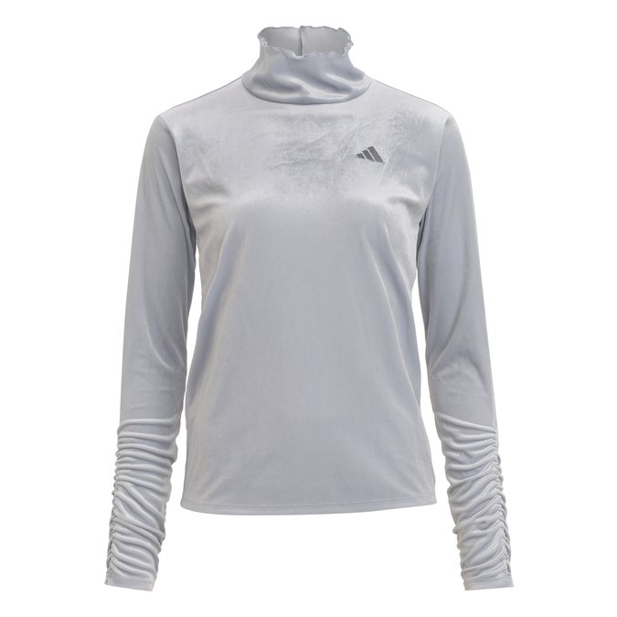 adidas PRISM COLLECTION ベロア ハイネック長袖Tシャツ グレー