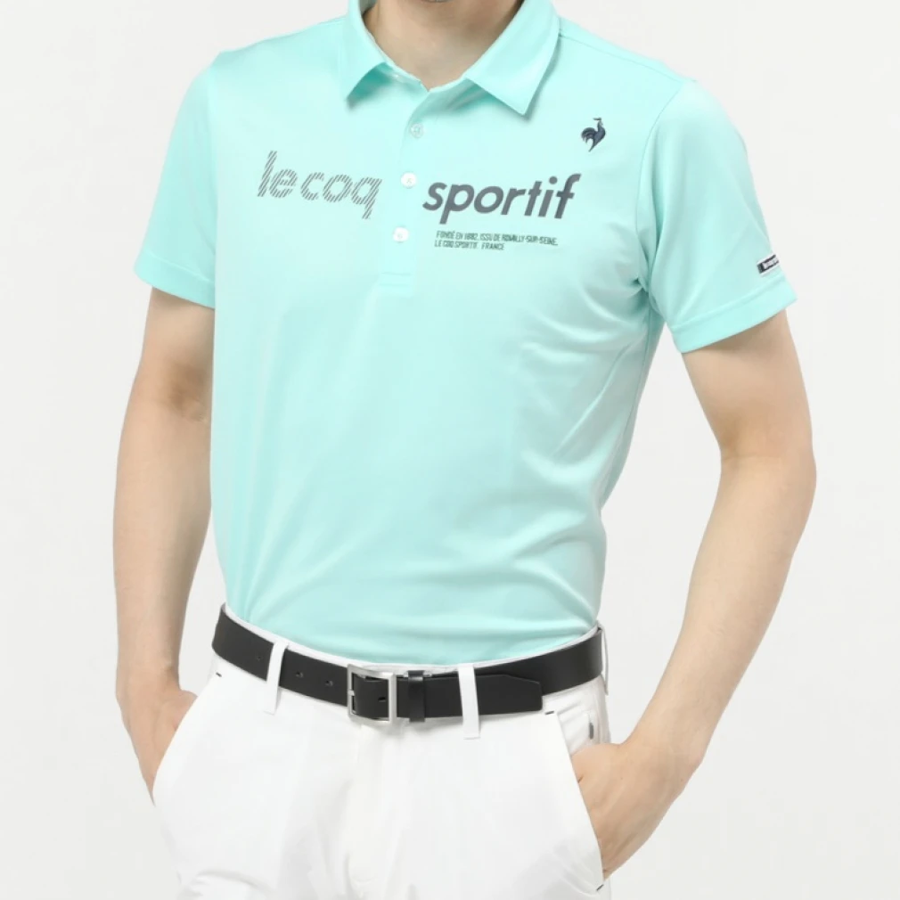 ルコックゴルフ ゴルフウェア シャツ 春 夏 EXcDRY ロゴ 半袖 シャツ (QGMVJA14) メンズ le coq GOLF