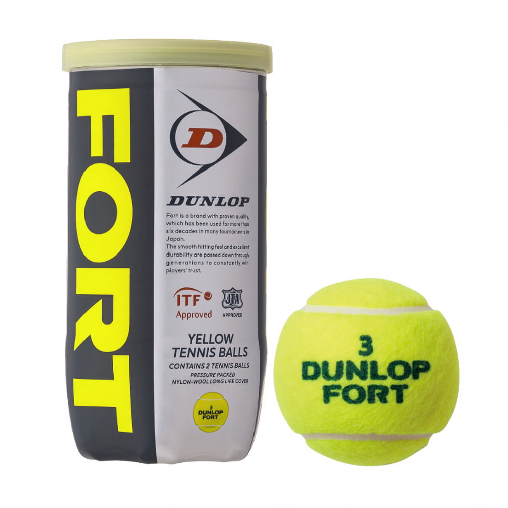 ダンロップ FORT フォート 2球缶 DFEYL2TIN 硬式テニス プレッシャー