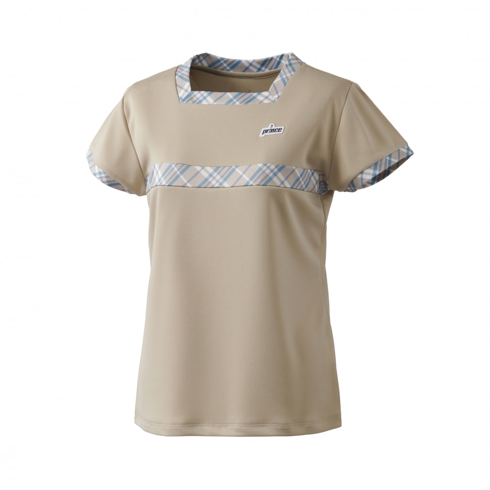 プリンス レディス テニス 半袖Tシャツ ゲームシャツ 吸水速乾 UPF50 ドライニット素材 WS4071 Prince