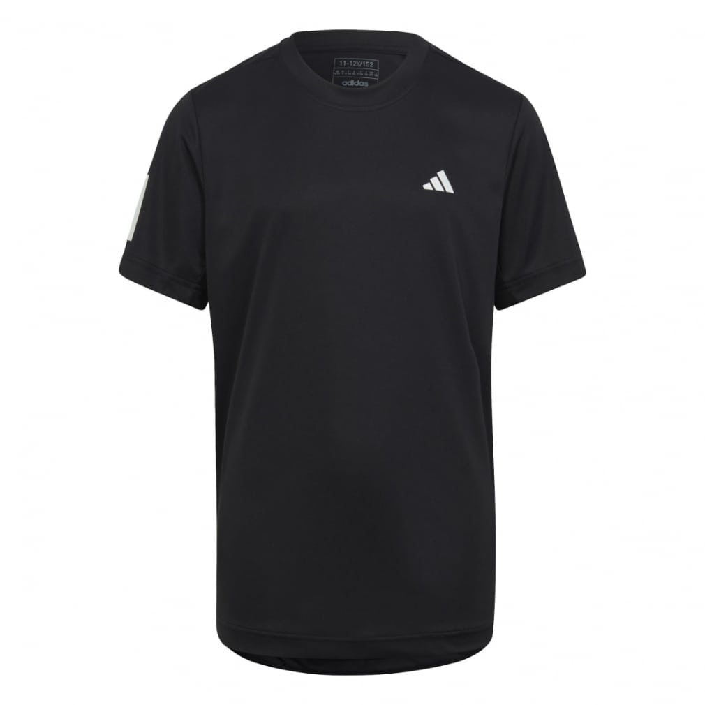 アディダス ジュニア(キッズ・子供) テニス クラブ テニス スリーストライプス 半袖Tシャツ EUO60 HR4229 : ブラック adidas