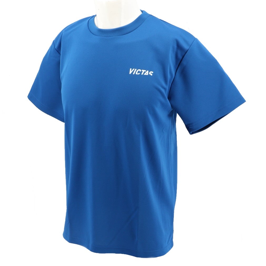ヴィクタス メンズ 卓球 半袖Tシャツ V-TS063シャツ (033455) : ブルー VICTAS