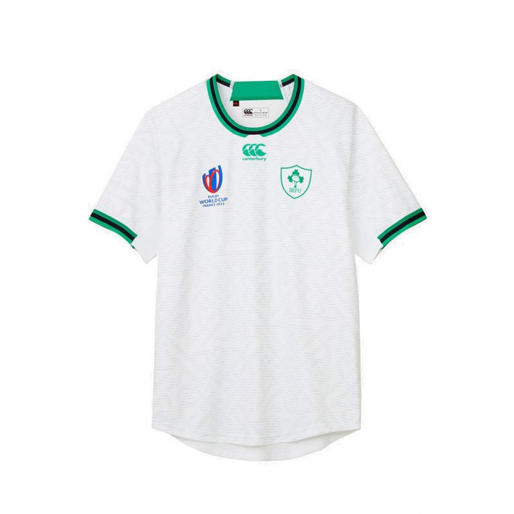 カンタベリー メンズ ラグビー 半袖シャツ RWC23 IRELAND ALTERNATE PRO JERSEY アイルランド代表レプリカジャージ  RG33821 : ホワイト CANTERBURY