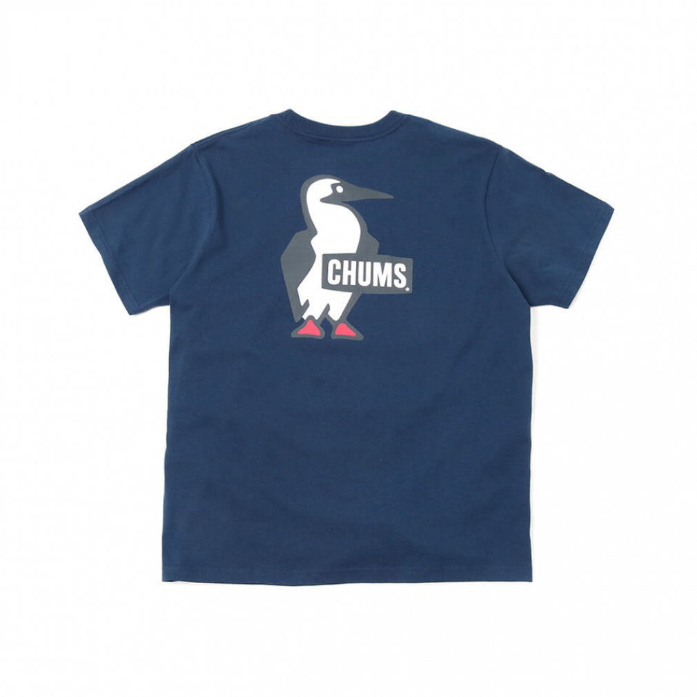2024春夏 チャムス メンズ アウトドア 半袖Tシャツ ブービーロゴTシャツ Booby Logo T-Shirt CH01-2279 N001 : ネイビー CHUMS