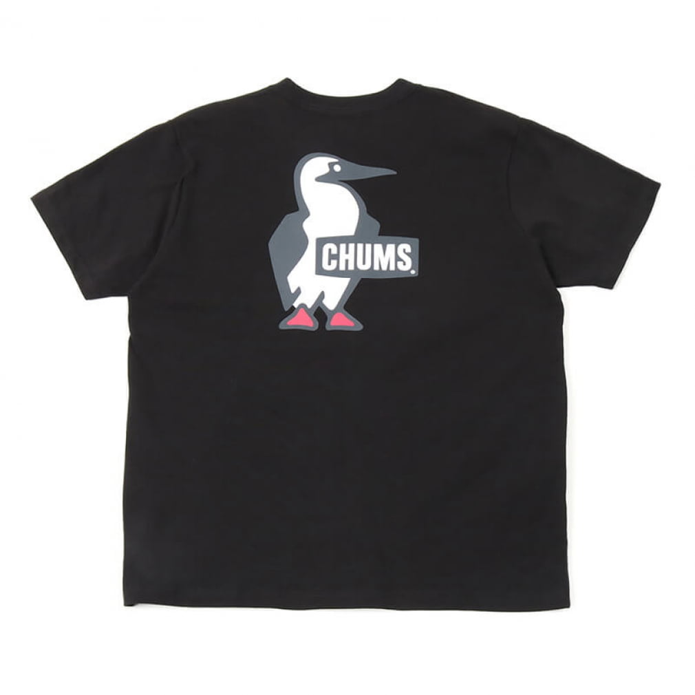 チャムス メンズ アウトドア 半袖Tシャツ ブービーロゴTシャツ CH01-2279 K001 : ブラック CHUMS