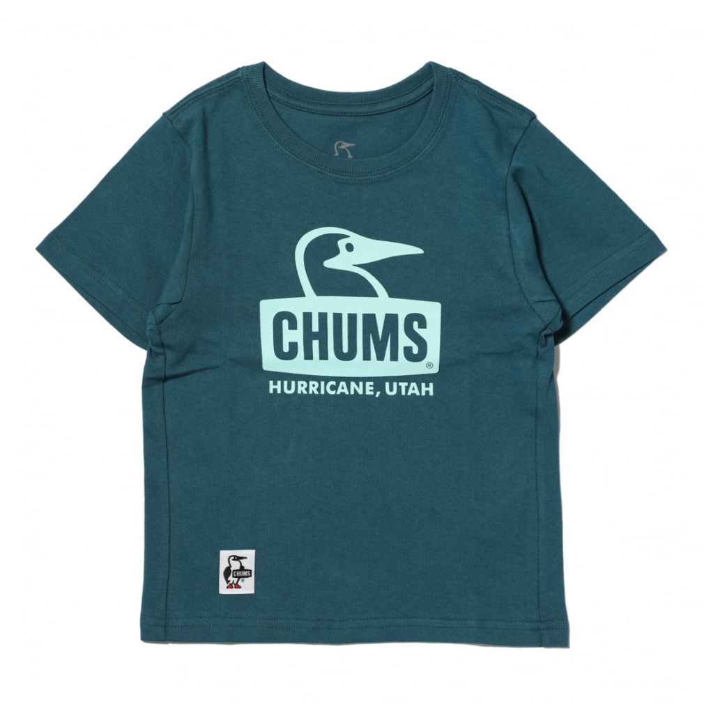 2024春夏 チャムス ジュニア 子供 アウトドア 半袖Tシャツ キッズブービーフェイスTシャツ CH21-1281 T001 : グレイシュブルー CHUMS