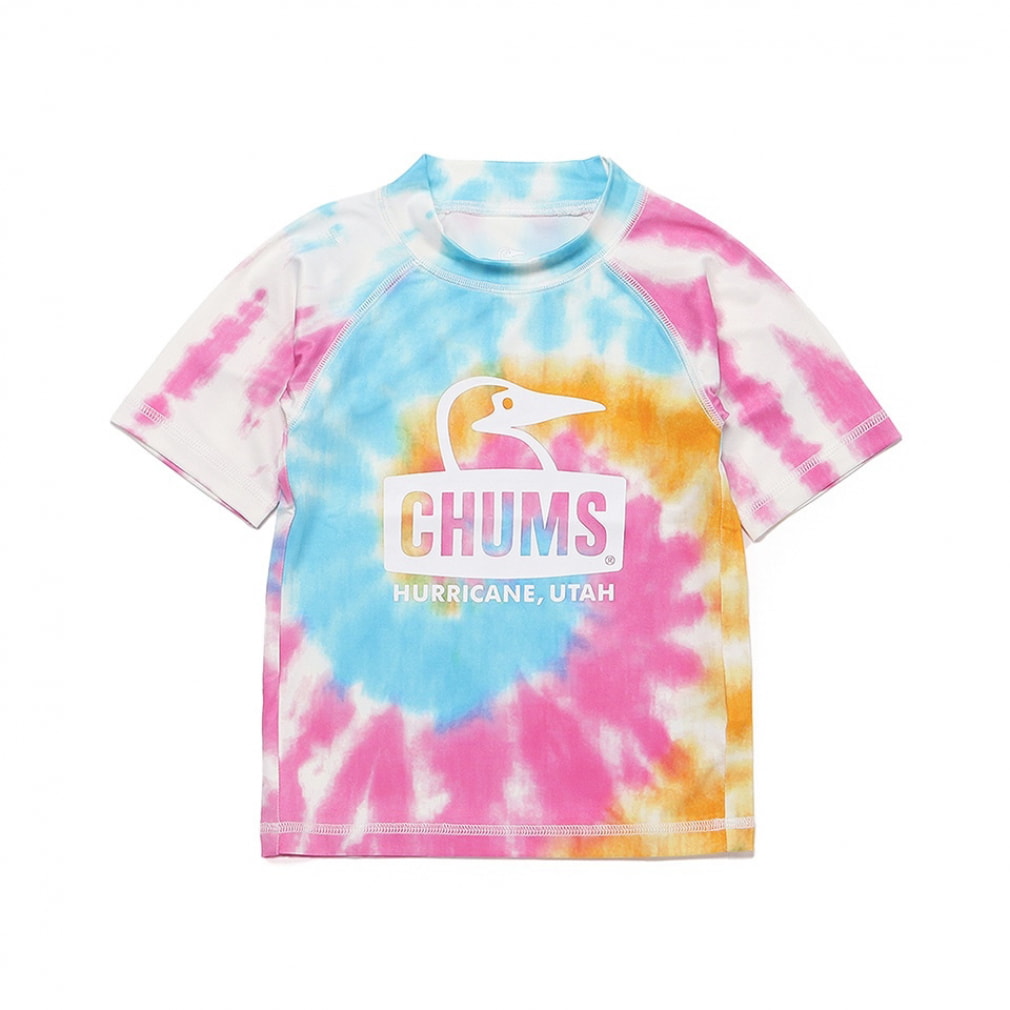 2024春夏 チャムス ジュニア 子供 ラッシュガード キッズスプラッシュブービーフェイスTシャツ CH21-1331 Z077 : Tie-Dye  SPR CHUMS｜公式通販 アルペングループ オンラインストア