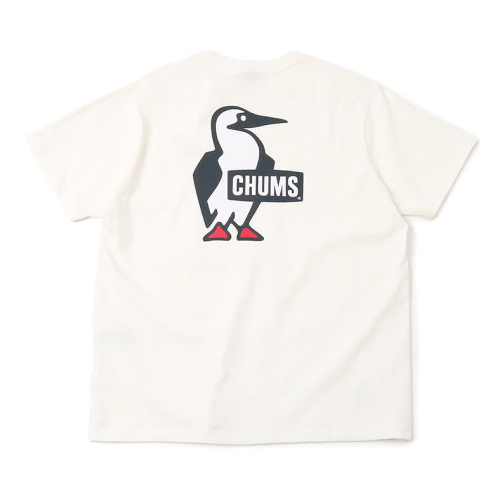 チャムス レディース アウトドア 半袖Tシャツ ブービーロゴTシャツ CH11-2279 W001 : ホワイト CHUMS
