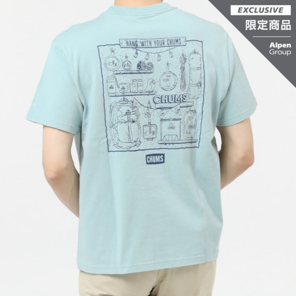 チャムス アウトドア 半袖Tシャツ CHUMS Camp Gear T-Shirt ALPEN SMU ｷｬﾝﾌﾟｷﾞｱT CHUMS