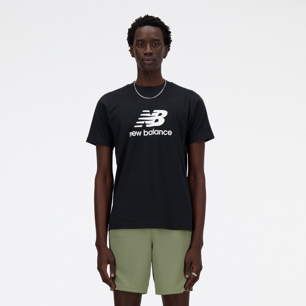 ニューバランス メンズ 半袖 Tシャツ ショートスリーブTシャツ New Balance Stacked Logo MT41502 スポーツウェア New Balance