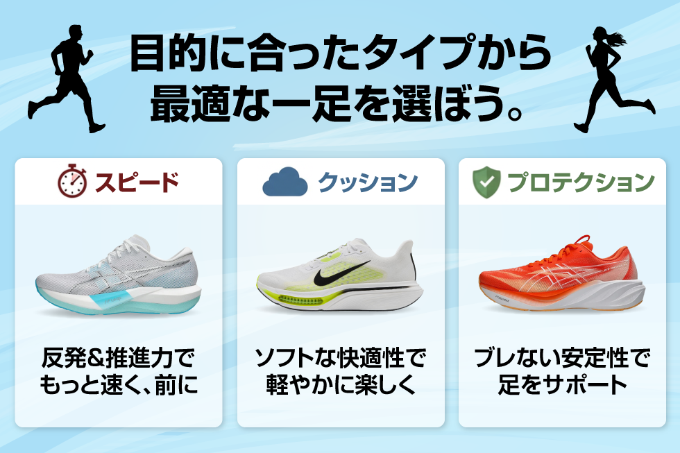 タイプ別おすすめランシュー
